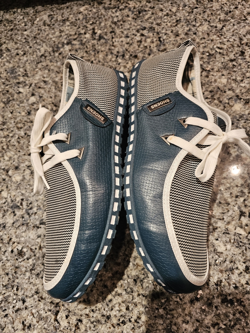 Men’s Blue and Cream Slip-On Loafers